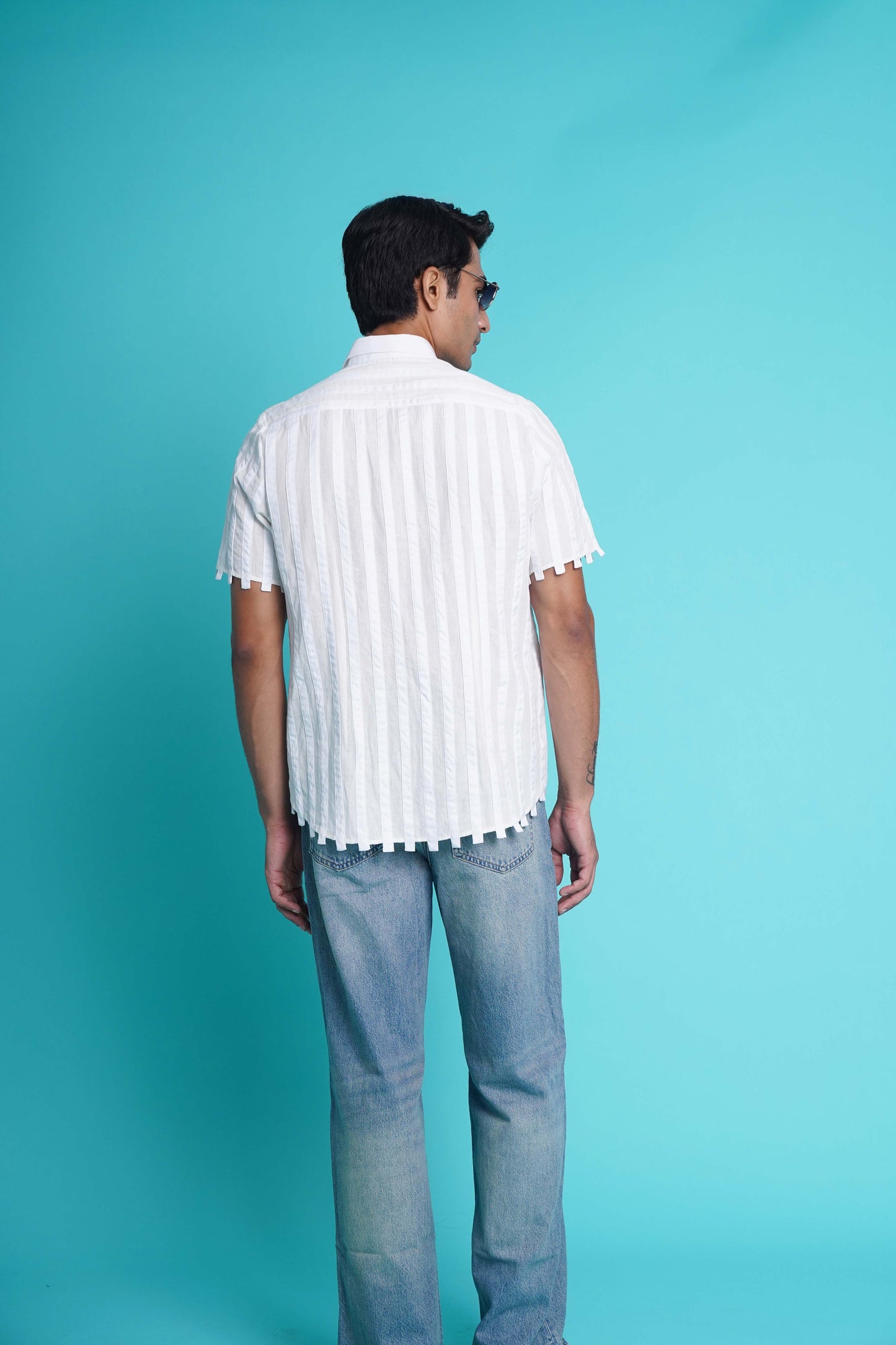 White on White Linen Shirt