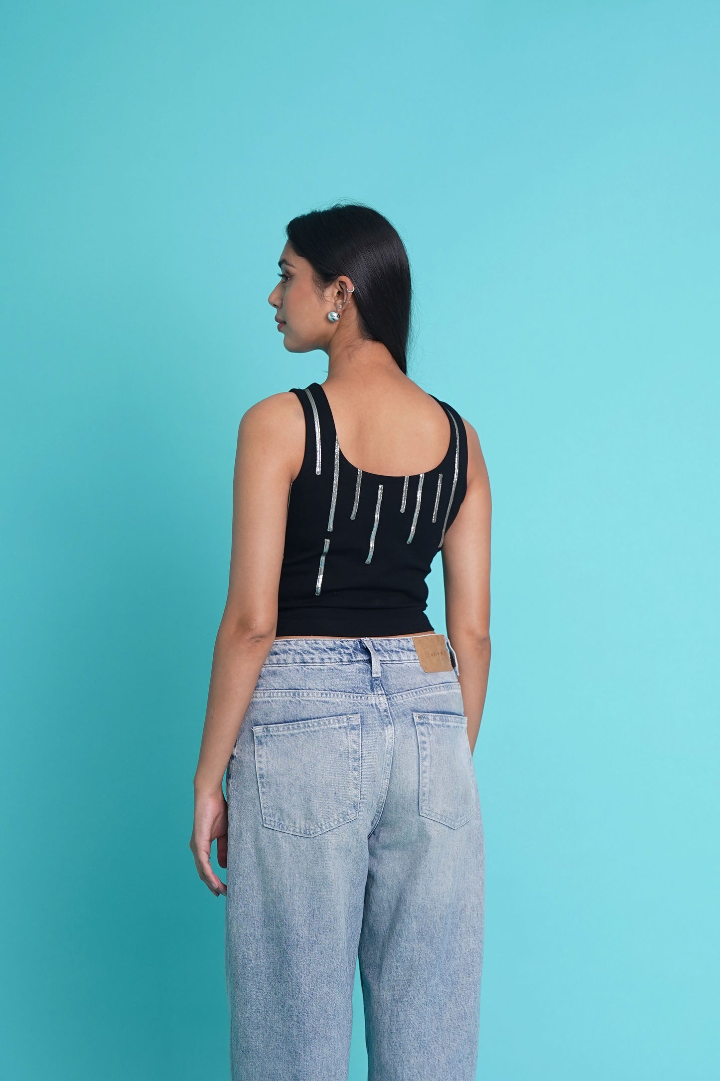 Broken Lline Black Top