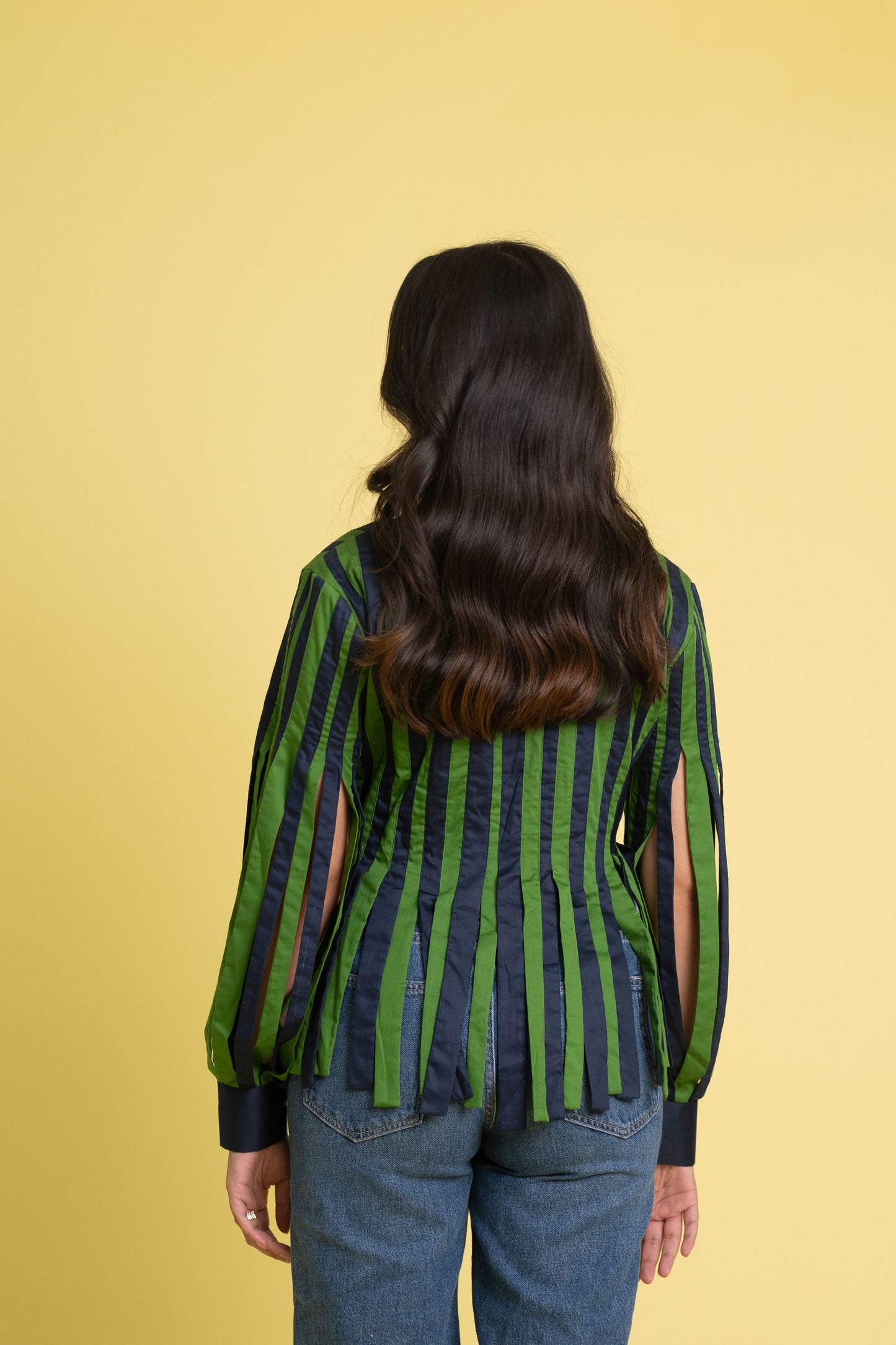 Green Blue Panel Shirt