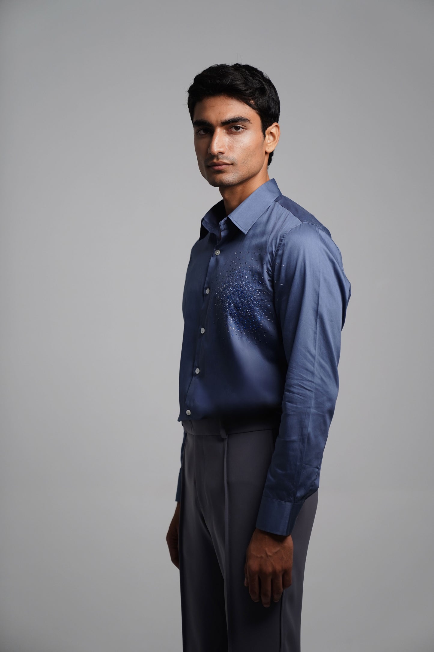 Scatter Shirt- Slate Blue