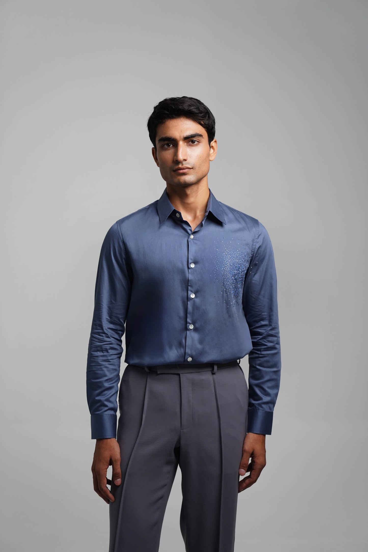 Scatter Shirt- Slate Blue