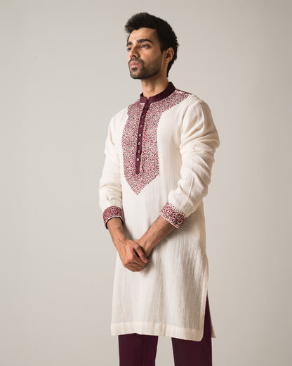 Scatter Yoke n Cuff Kurta SET