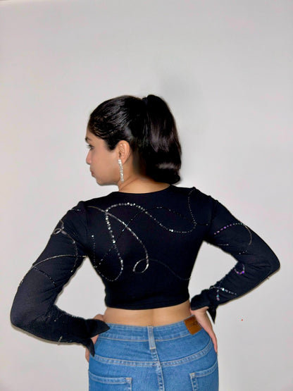 Wave Sequin top