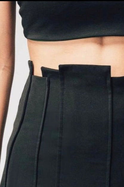 Panel Skirt- Black