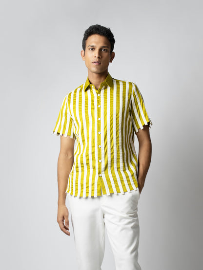 Lime Panel Shirt