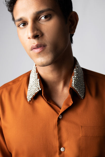 Studded Collar Shirt