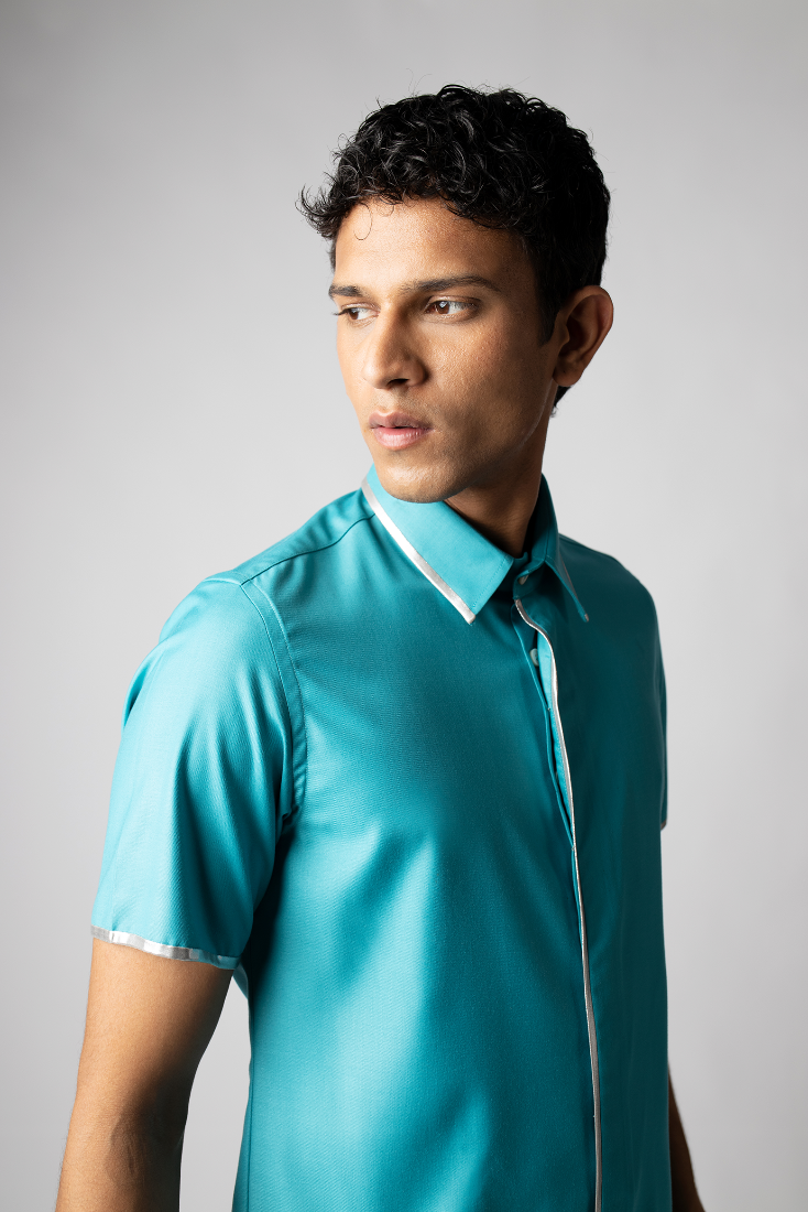 Silver Linings Shirt: Aqua